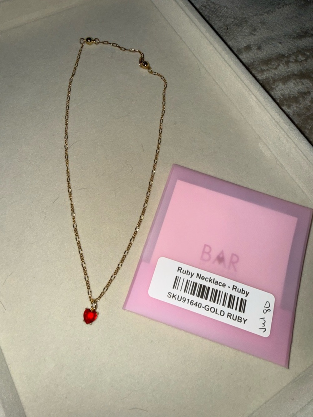 By Alexa Rae - Ruby Necklace - Gold Ruby